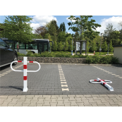 Passage and | car-park barrier | foldable with Euro | profile cylinder lock | hot-dip galvanized